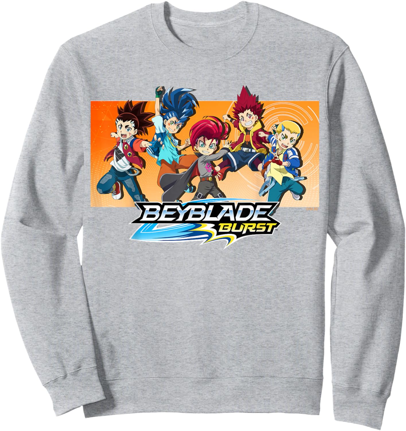 Hasbro BEYBLADE BURST QUADSTRIKE: BEL HYUGA & HIKARU DANTE AIGER Women's White Cartoon Graphic , Small, Crew Collar, Short Sleeve, Classic Fit, Imported Sweatshirt - Sweatshirt | Ash