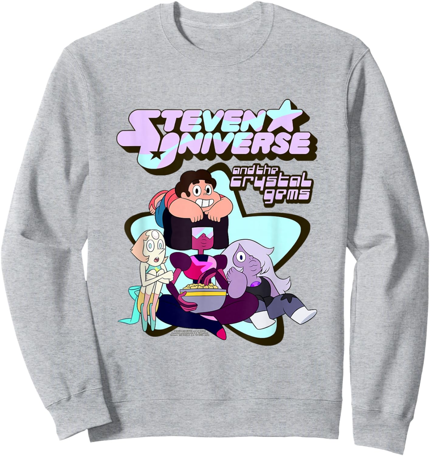 Steven Universe The Crystal Gems Star Photo Cartoon Sweatshirt - Sweatshirt | Ash