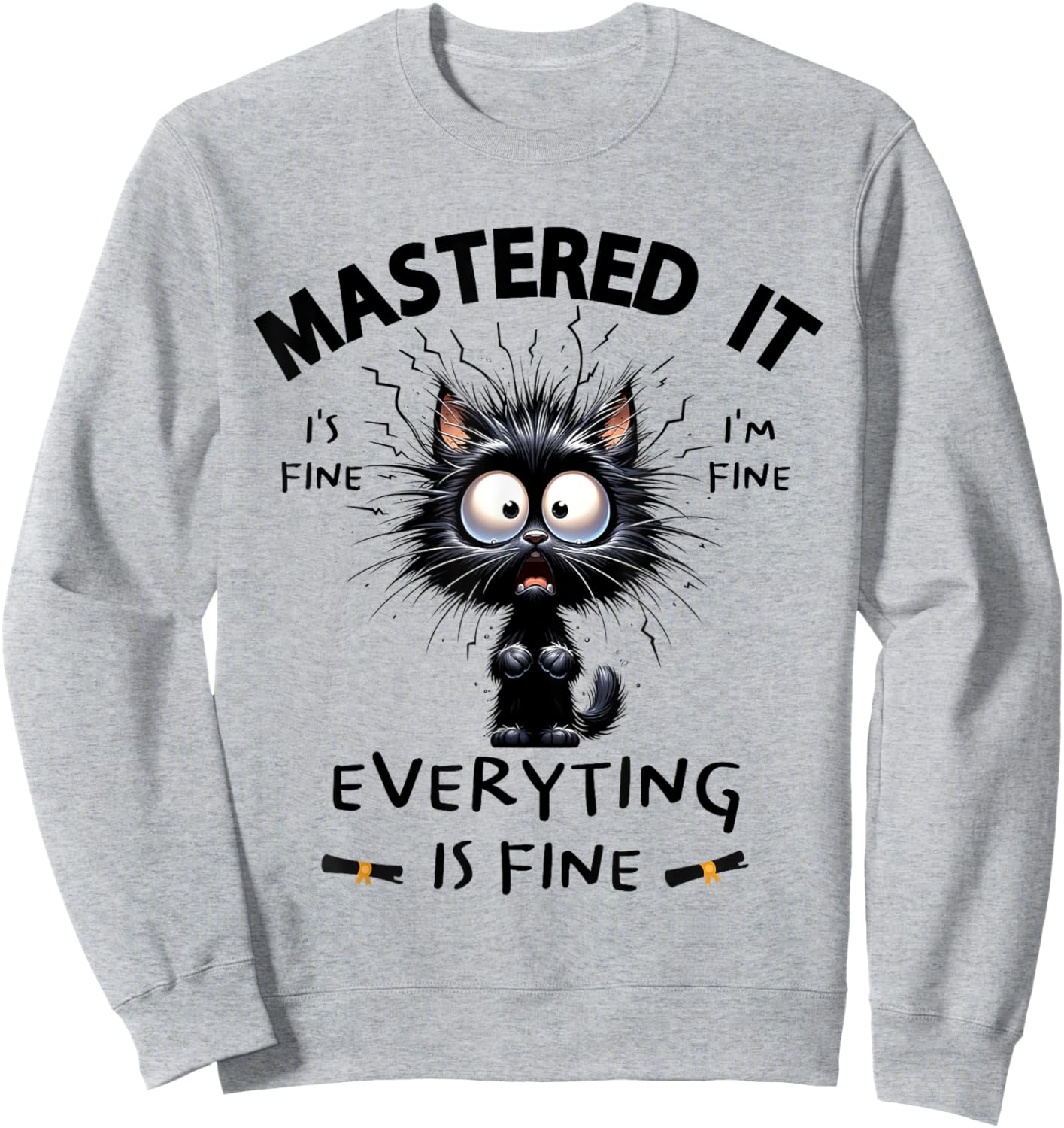 Masters Mastered It Funny Graduate Master Degree Graduation Sweatshirt - Sweatshirt | Ash