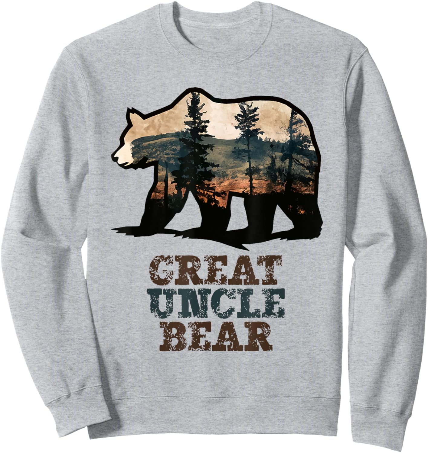 Great Uncle Bear Vintage Retro Funny Sweatshirt - Sweatshirt | Ash
