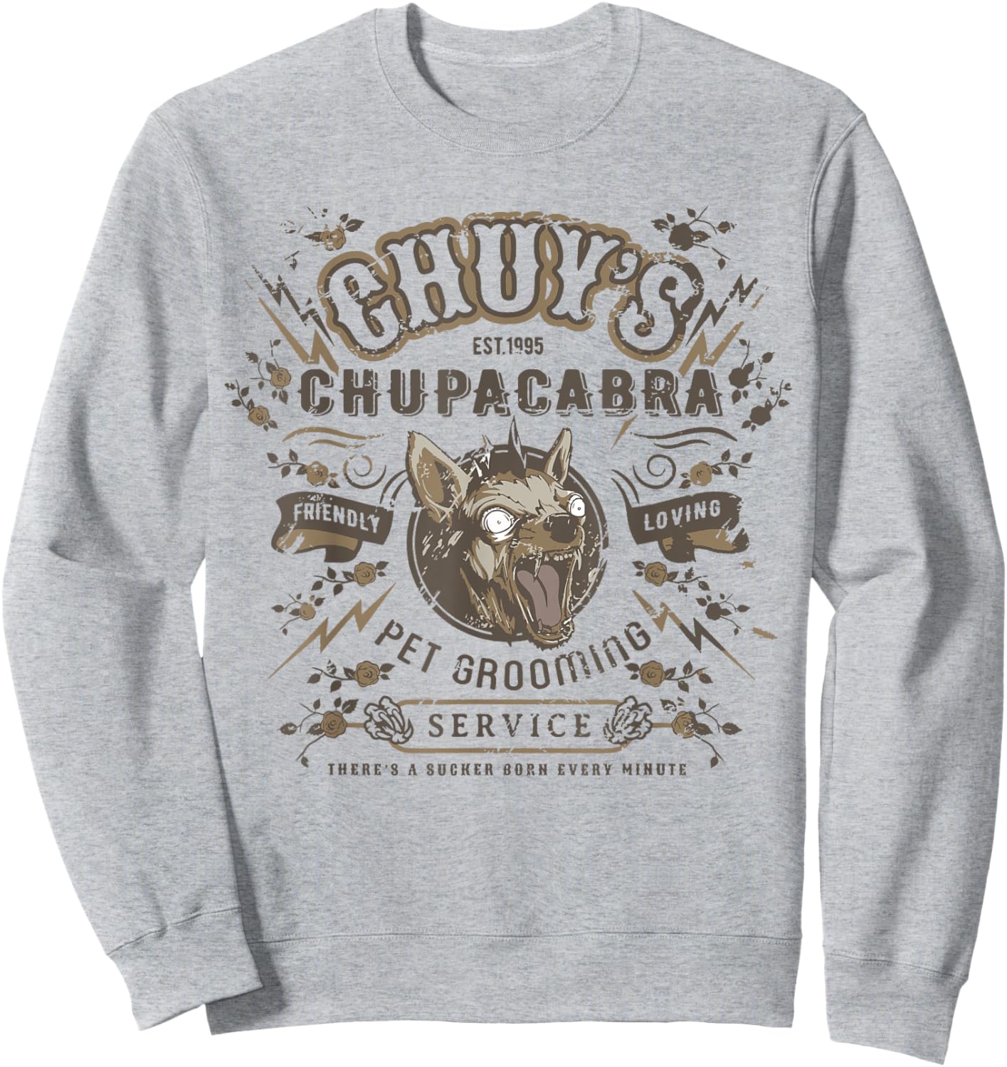 El Chupacabra Gift Shirts & -Adults, Kids Grey Small Sweatshirt - Sweatshirt | Ash