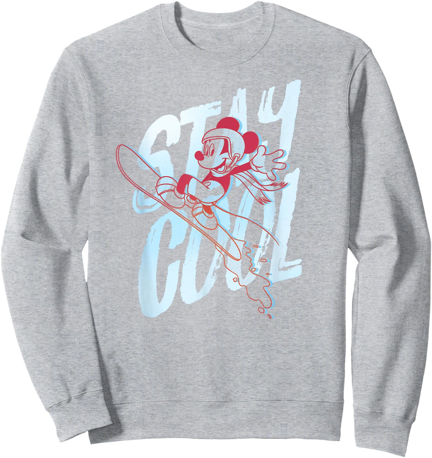 Disney Mickey Mouse Stay Cool Snowboarding Sweatshirt - Sweatshirt | Ash