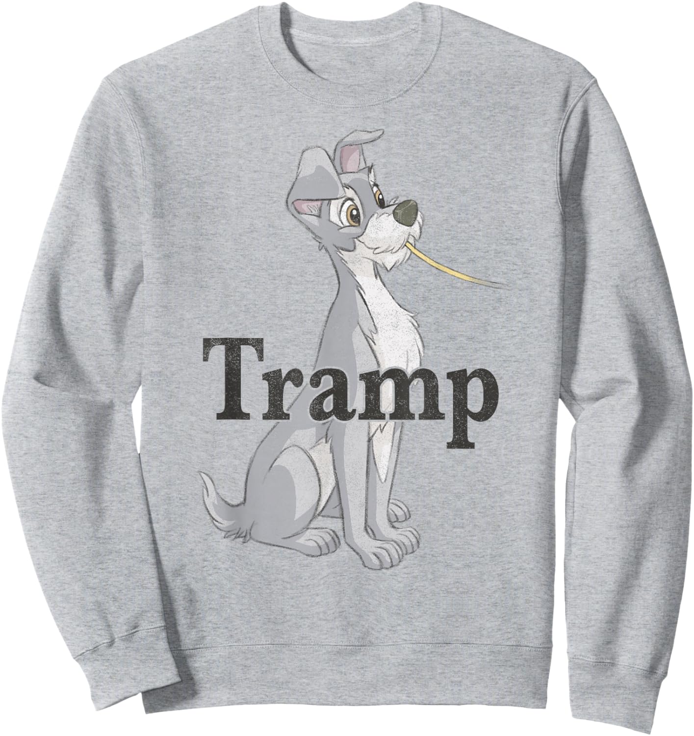 Disney Lady and The Tramp Spaghetti Tramp Couples Sweatshirt - Sweatshirt | Ash