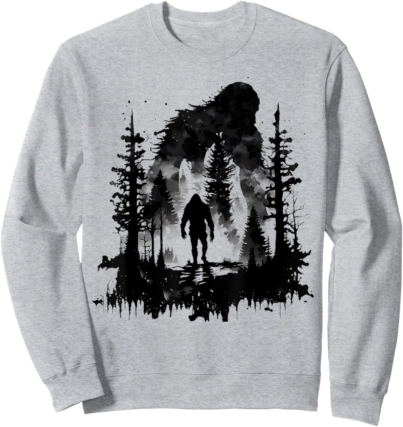 Bigfoot Sasquatch In The Forest Women Kids Sweatshirt - Sweatshirt | Ash