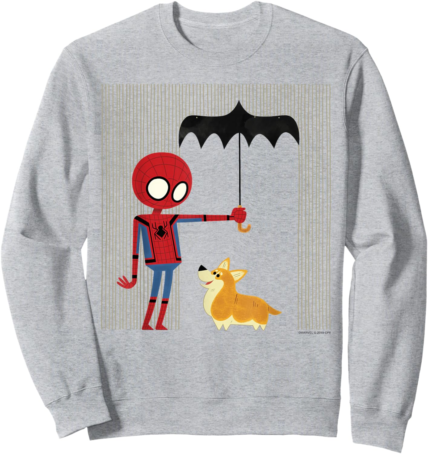 Marvel Spider-Man Far from Home Corgi in The Rain Sweatshirt - Sweatshirt | Ash