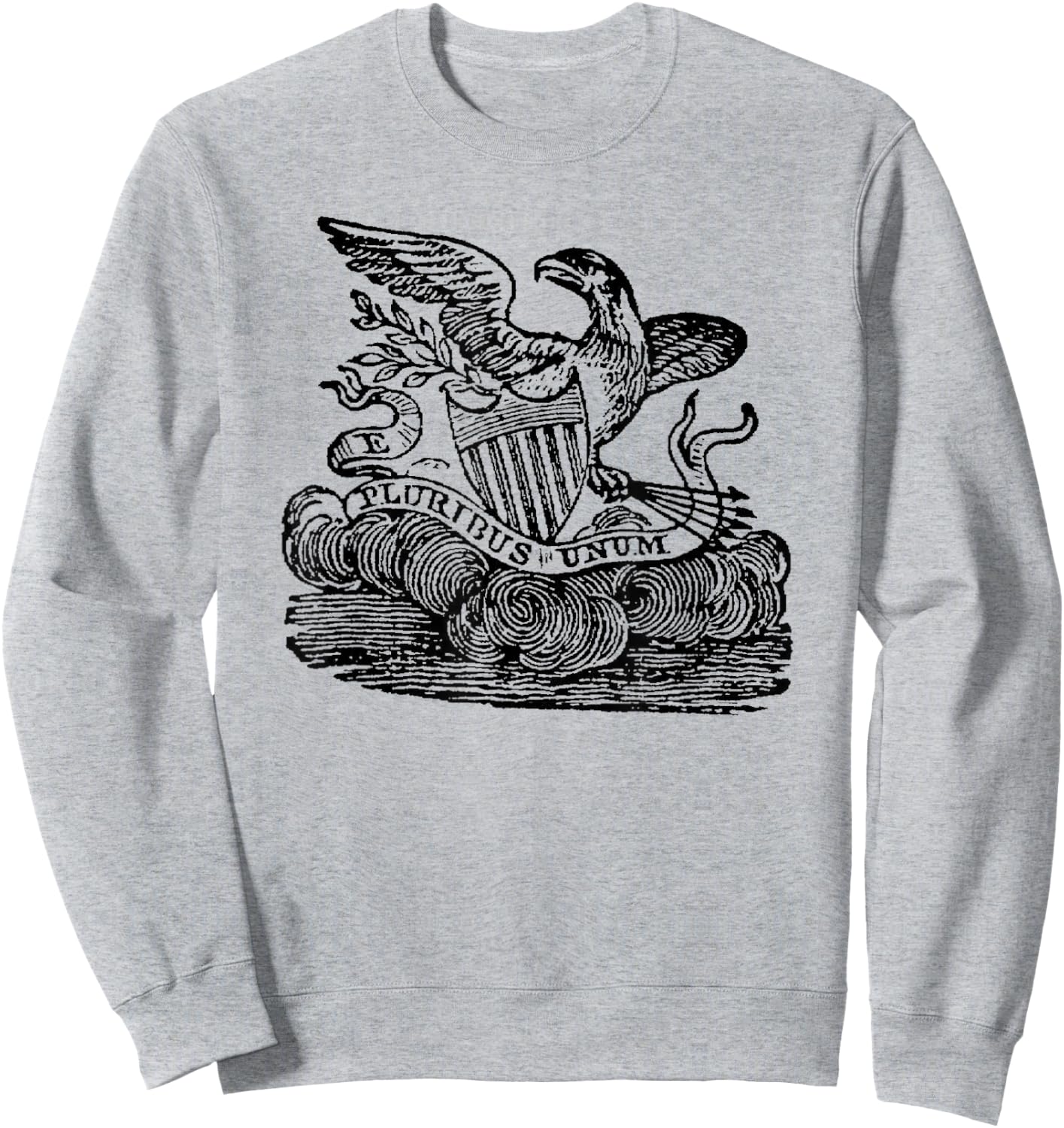 Revolutionary War-era American Eagle E Pluribus Unum Sweatshirt - Sweatshirt | Ash