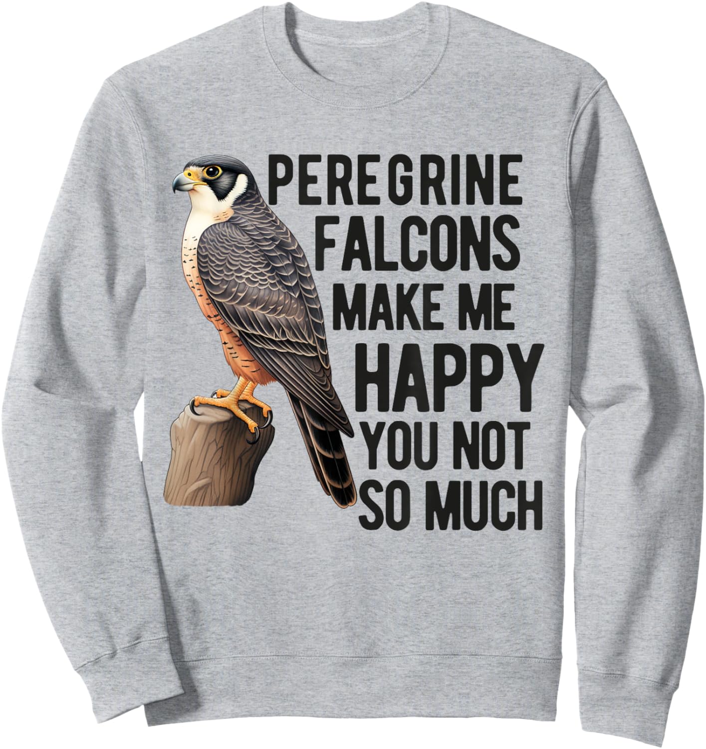 Peregrine Falcon Men Women Falconer Falconry BirdWatching Sweatshirt - Sweatshirt | Ash