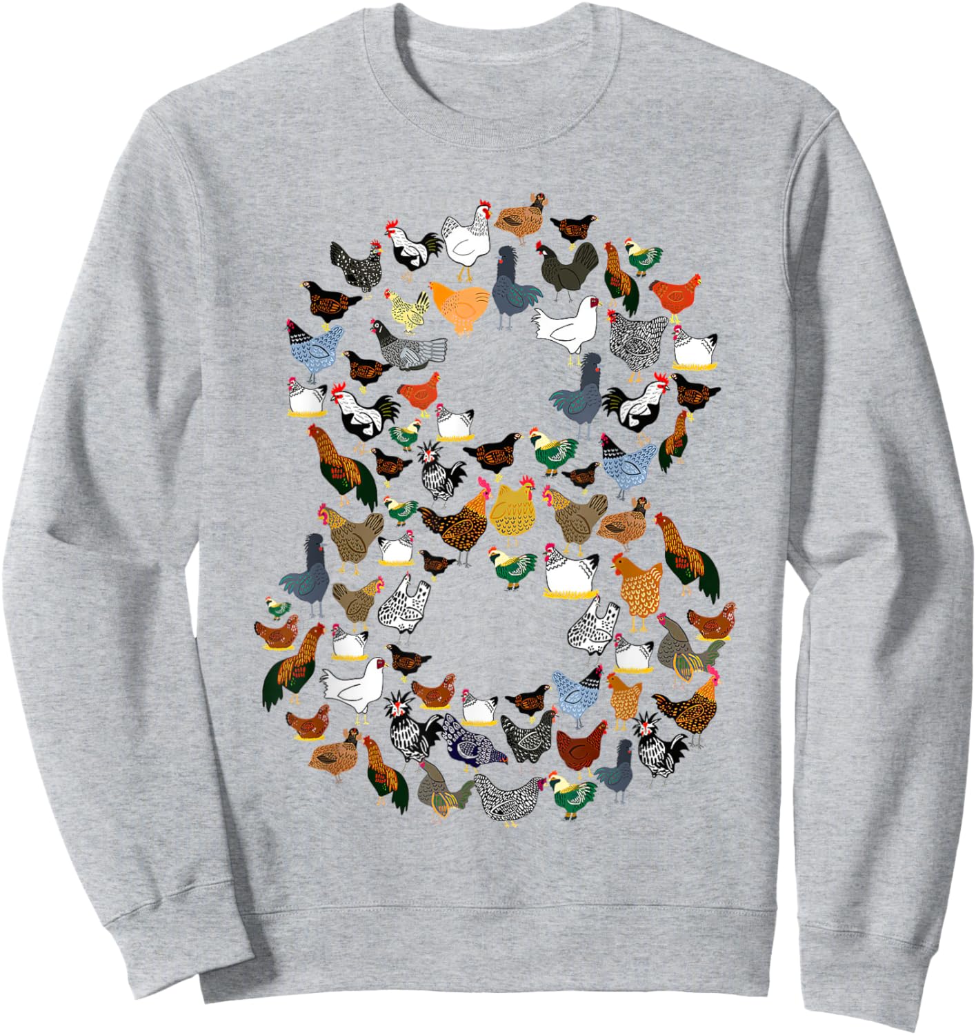 8th Birthday Outfit Girl Boy Eight Year Old Farm Chicken Sweatshirt - Sweatshirt | Ash