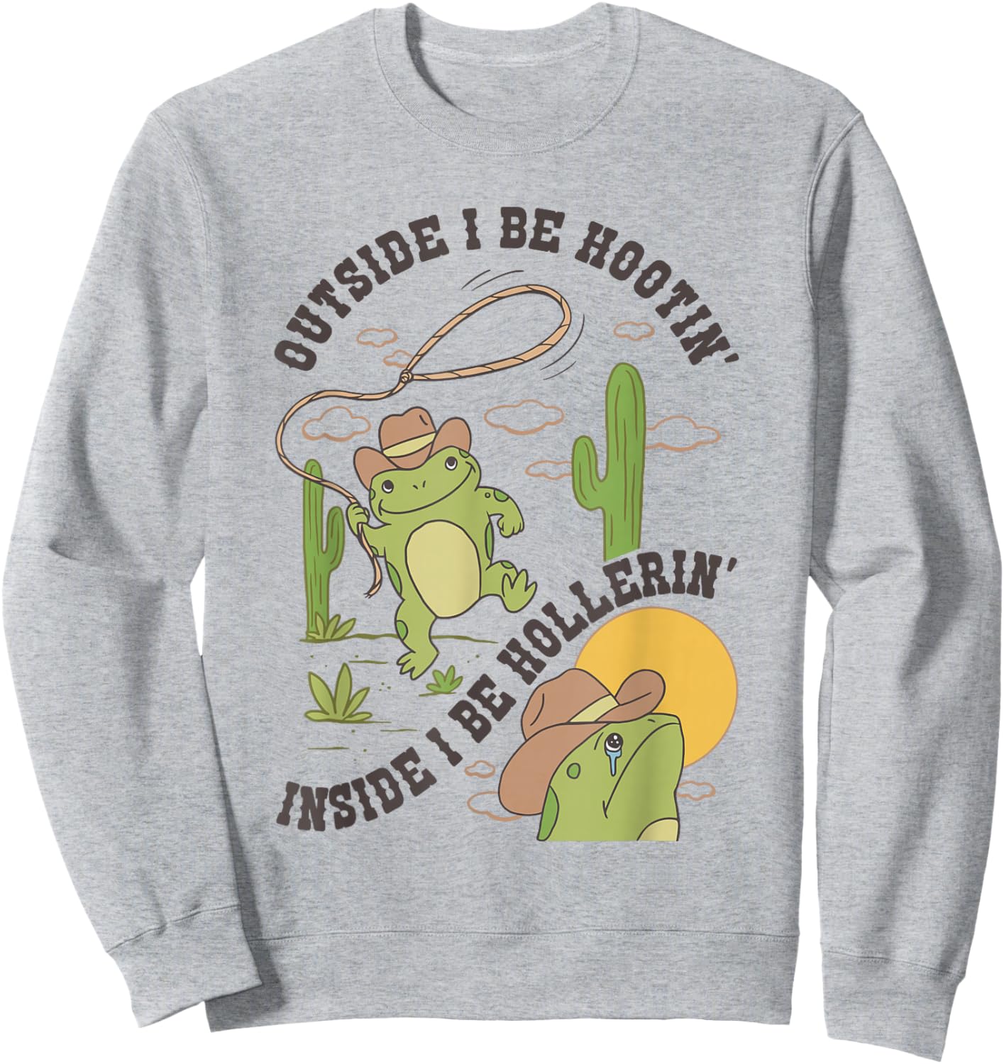 On The Outside I'm Hootin' On The Inside I'm Hollerin' Sweatshirt - Sweatshirt | Ash