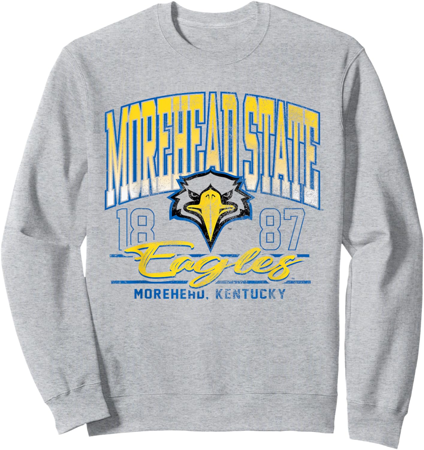 Morehead State Eagles Kicking It White Officially Licensed Sweatshirt - Sweatshirt | Ash