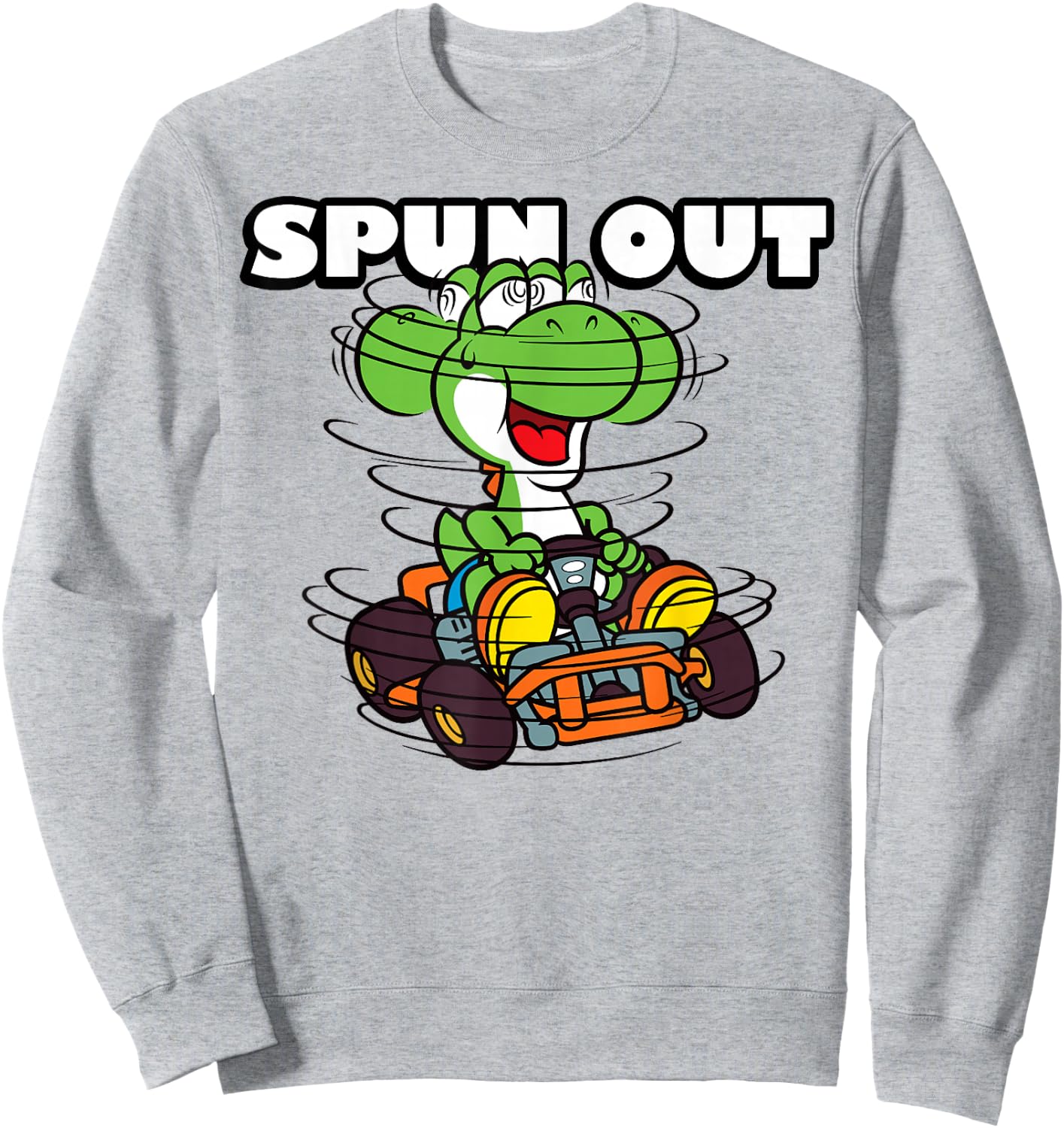 Mario Kart Yoshi Spun Out Sweatshirt - Sweatshirt | Ash