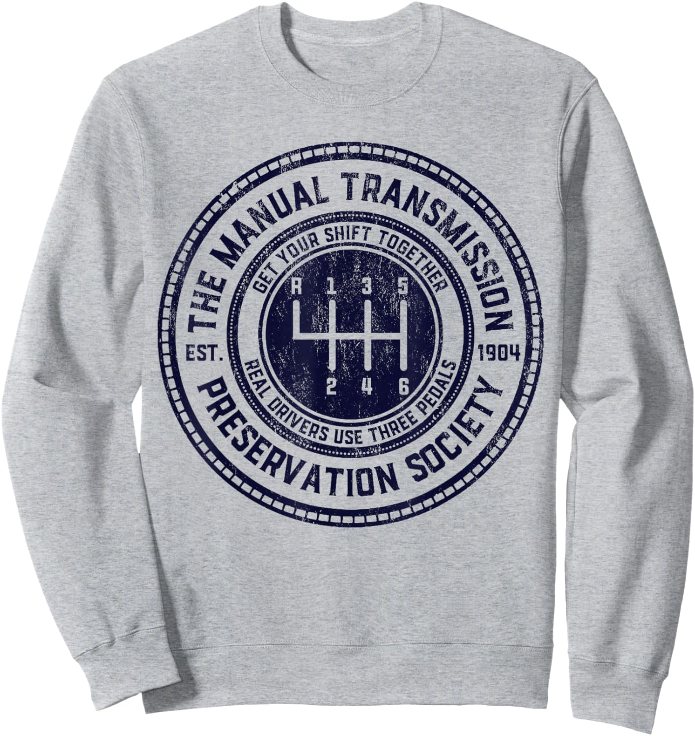 The Manual Transmission Preservation Society Vintage Sweatshirt - Sweatshirt | Ash