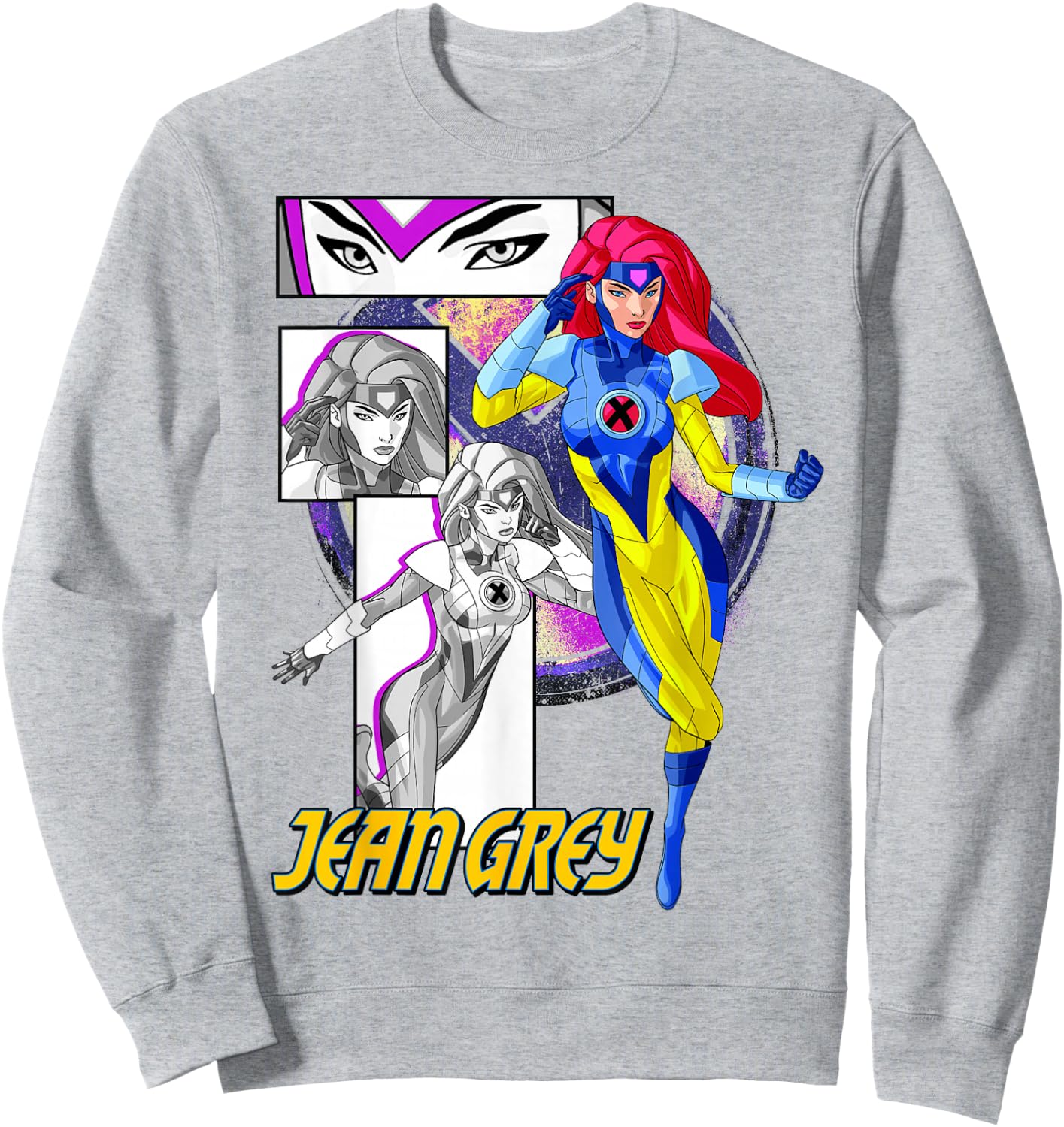 Marvel X-Men Jean Grey Collage Panel Logo Sweatshirt - Sweatshirt | Ash