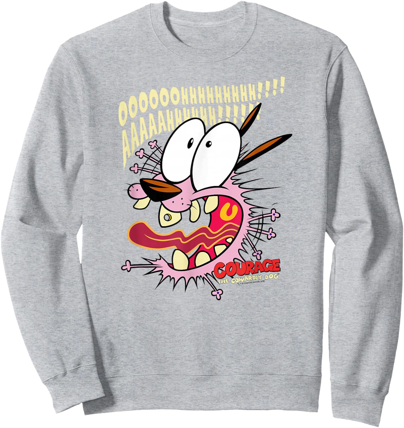 Courage The Cowardly Dog Scaredy Dog Sweatshirt - Sweatshirt | Ash