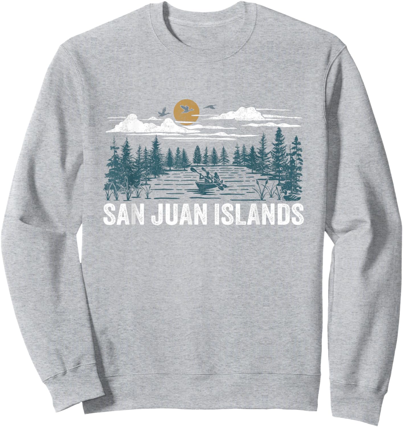 San Juan Islands Washington Sweatshirt - Sweatshirt | Ash