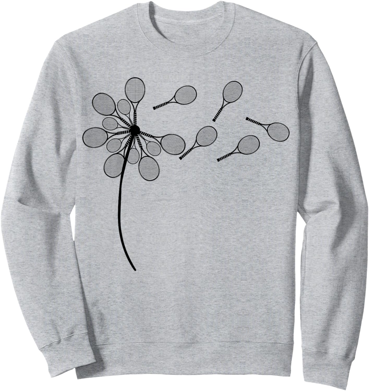 Dandelion Tennis Racket Shirt for Tennis Player Sweatshirt - Sweatshirt | Ash