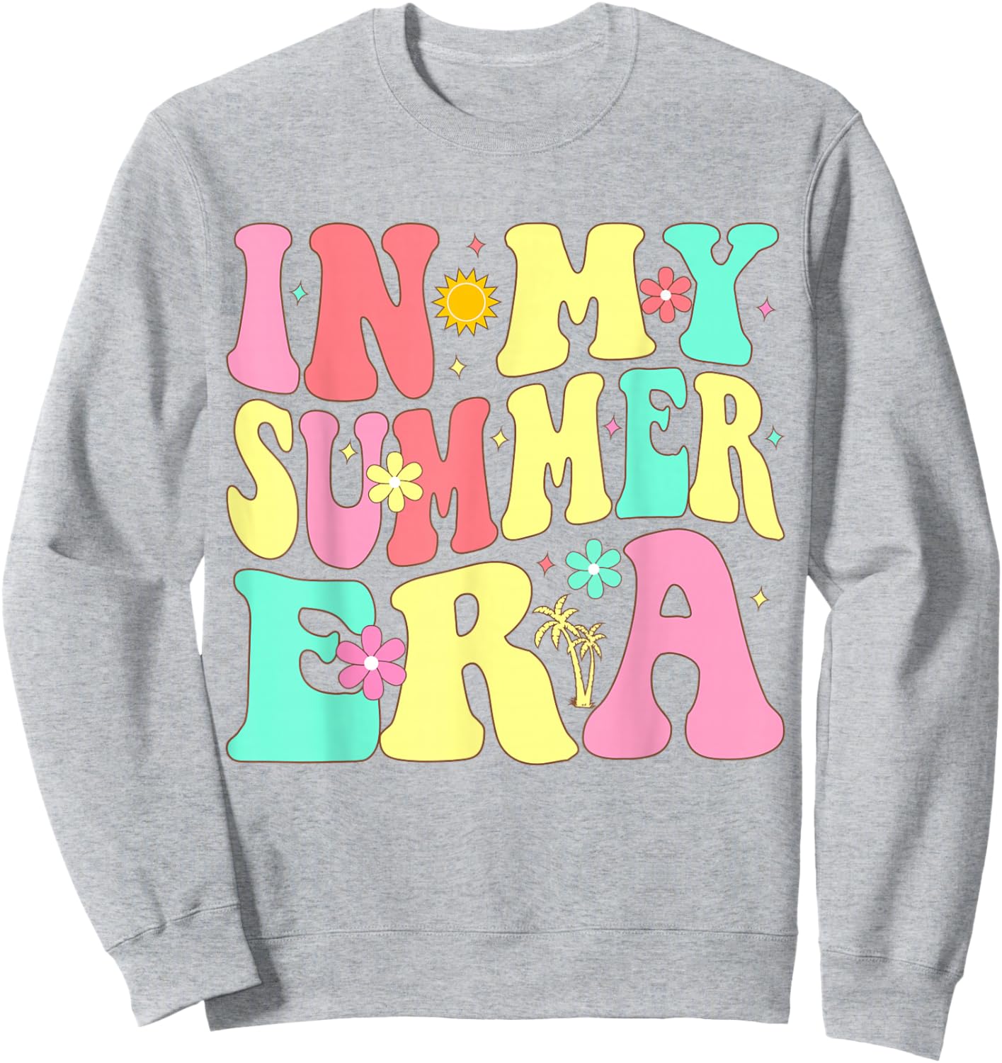 In My Summer Era Groovy Last Day of School Teacher Summer Sweatshirt - Sweatshirt | Ash