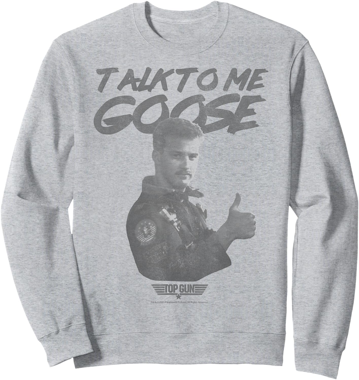 Top Gun Talk to Me Goose Thumbs Up Sweatshirt - Sweatshirt | Ash