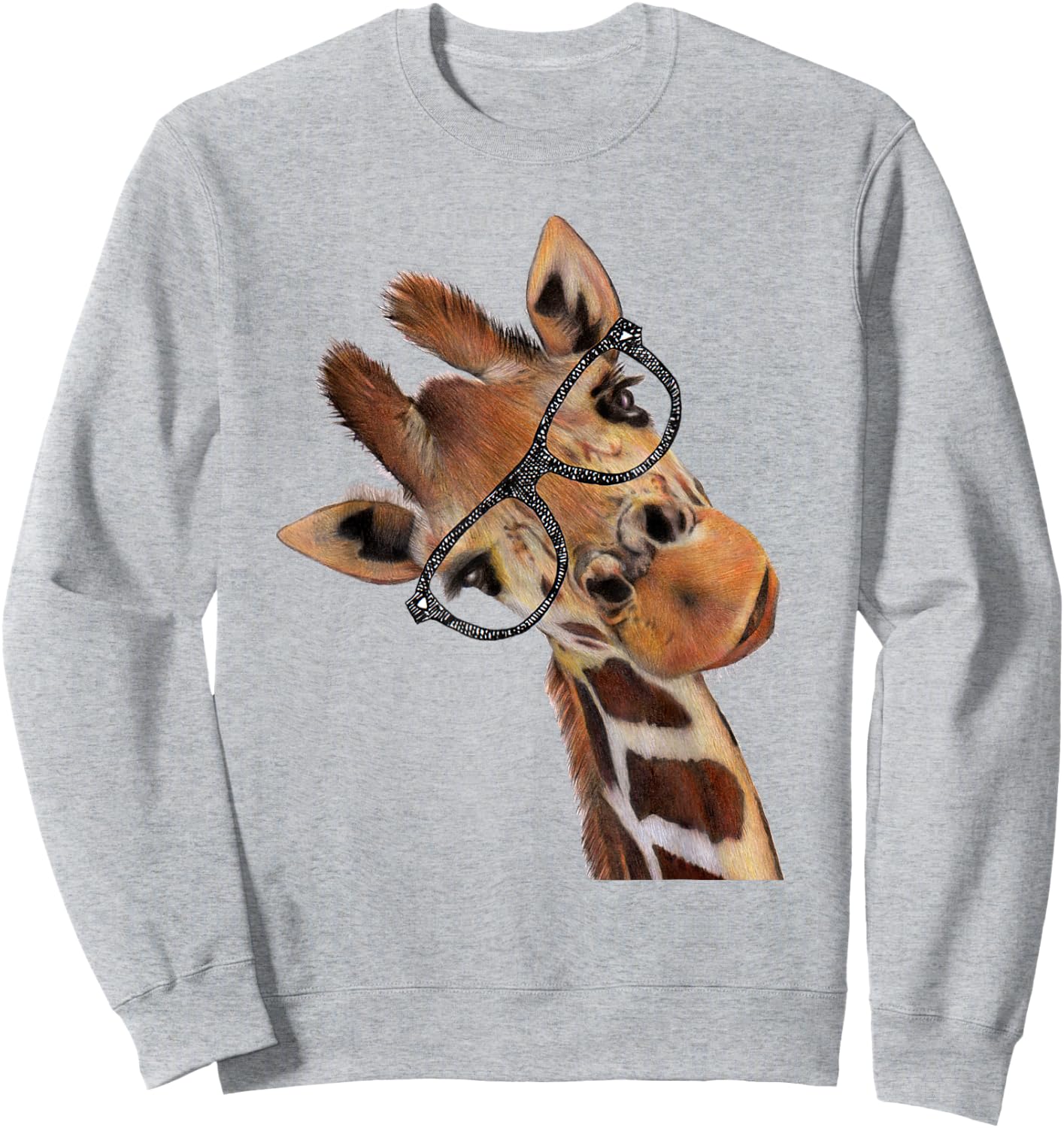 Good Time Hipster Giraffe Men's Women's Children's Sweatshirt - Sweatshirt | Ash