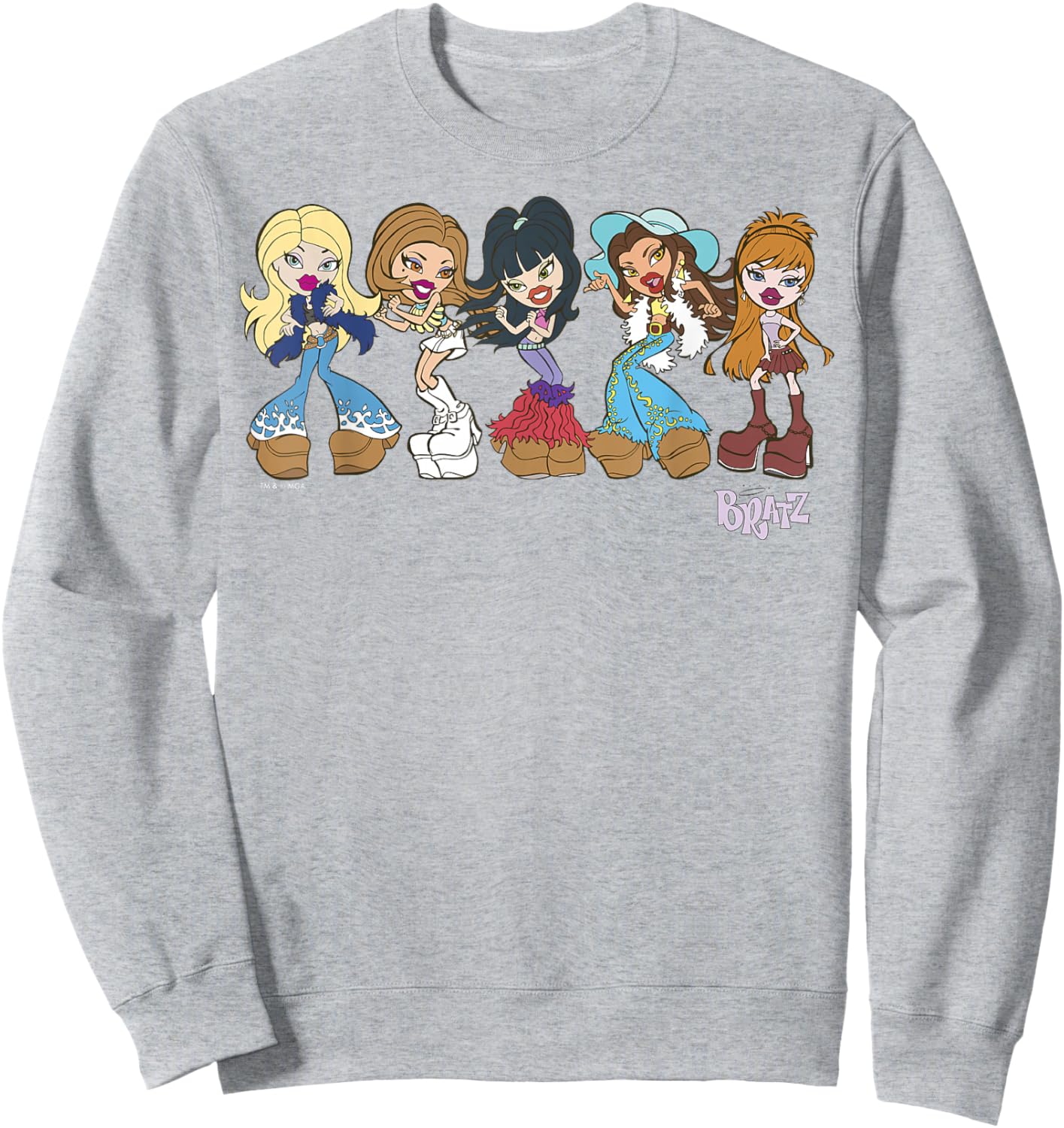Bratz Group Shot Dancing Line Up Sweatshirt - Sweatshirt | Ash