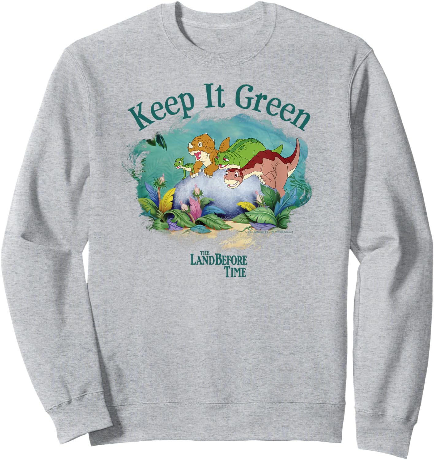 The Land Before Time Keep it Green Sweatshirt - Sweatshirt | Ash