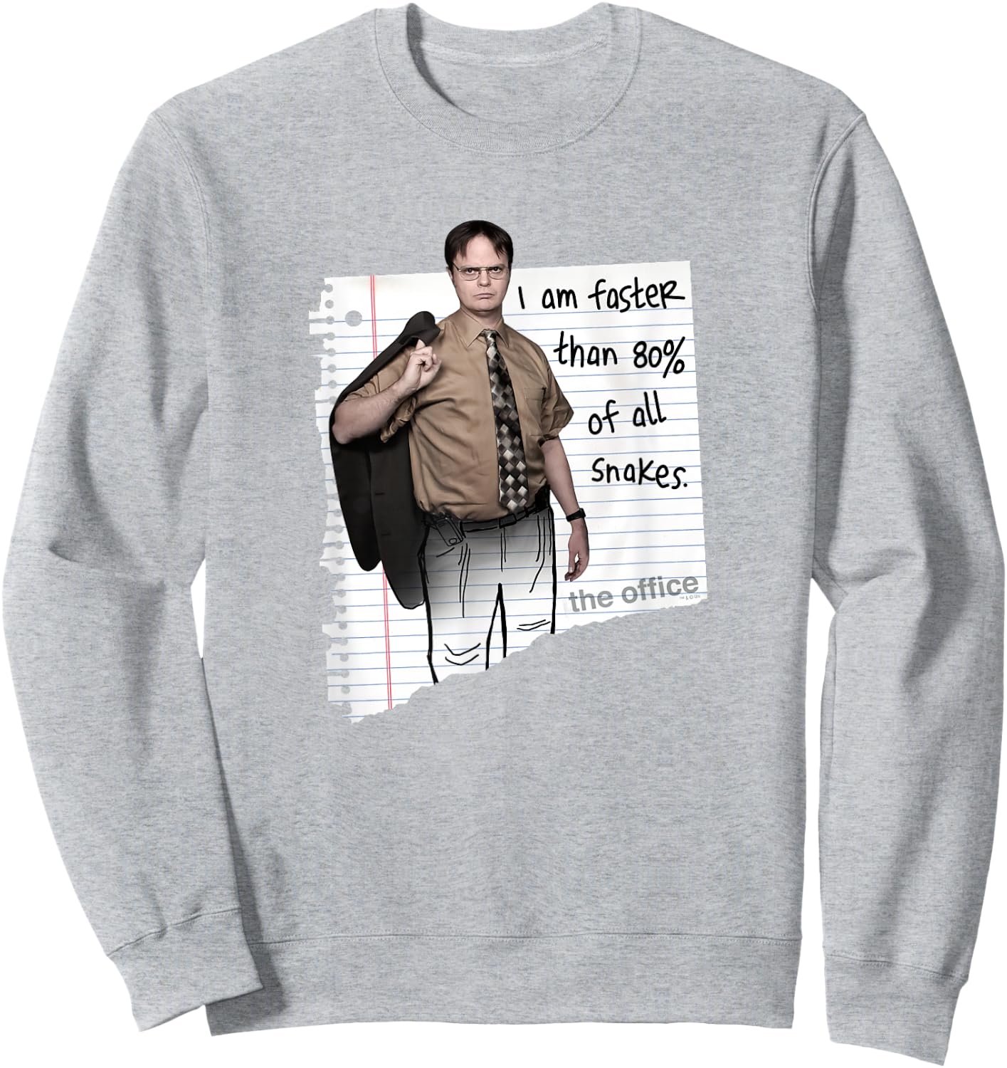 The Office Dwight Schrute Snakes Standard Sweatshirt - Sweatshirt | Ash