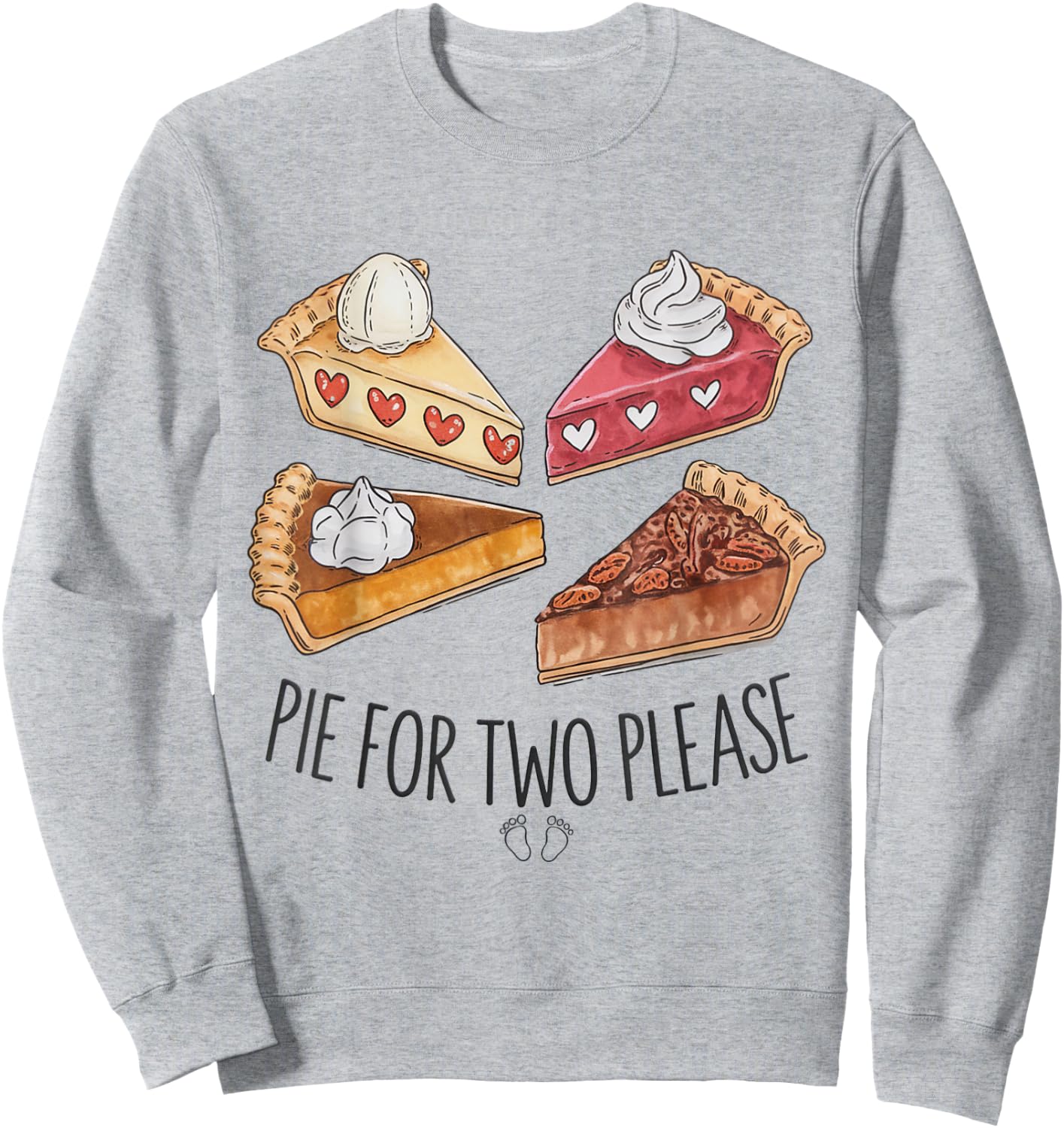 Eating Pumpkin Pie For Two Thanksgiving Pregnancy Sweatshirt - Sweatshirt | Ash
