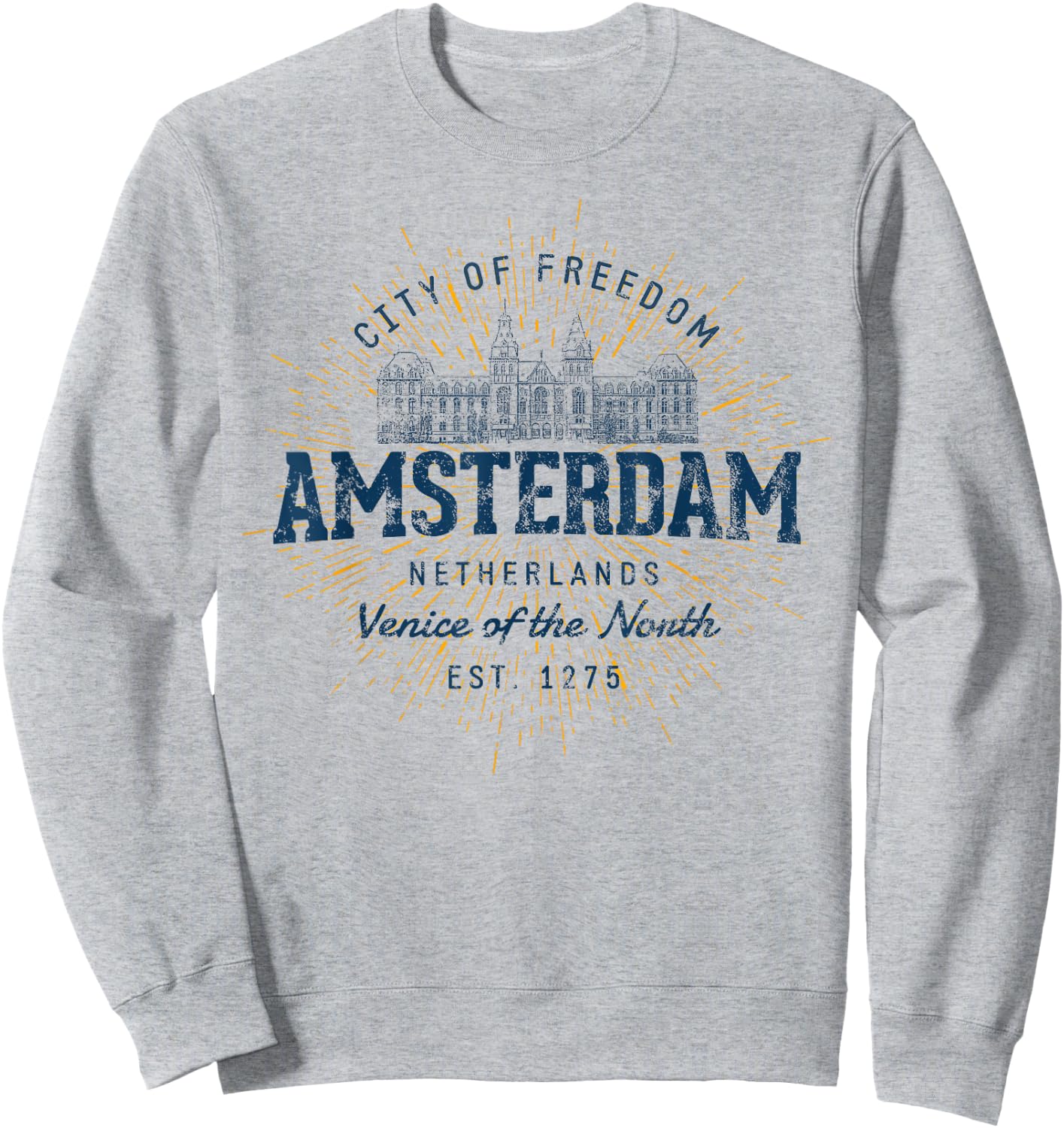 Netherlands Vintage Amsterdam Retro Sweatshirt - Sweatshirt | Ash