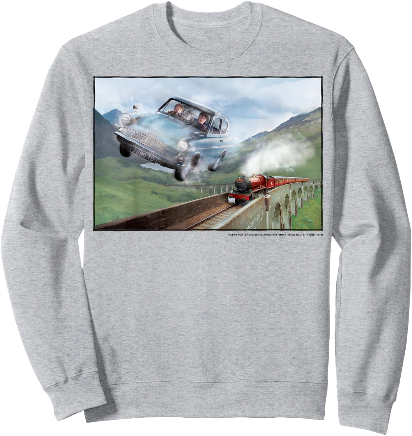 Harry Potter Racing The Hogwarts Express Portrait Sweatshirt - Sweatshirt | Ash
