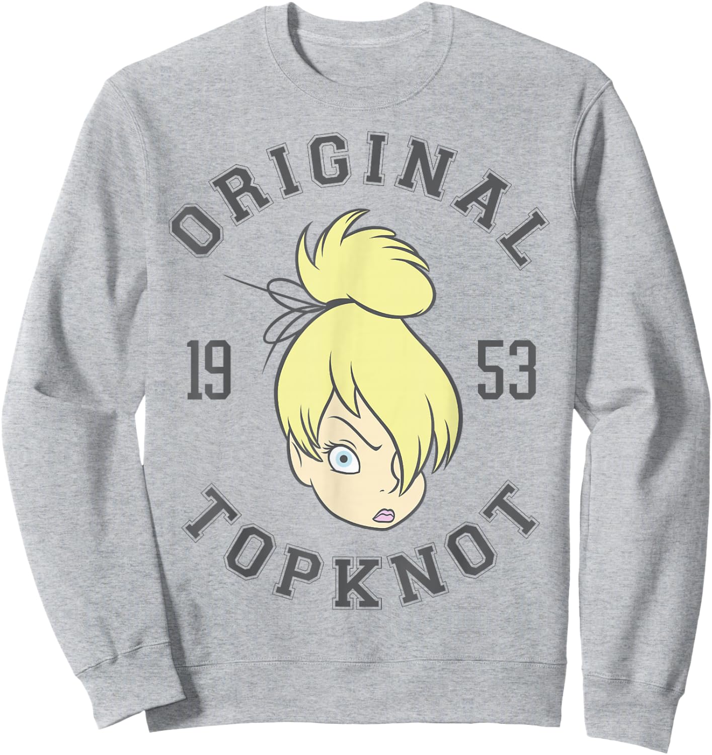 Disney Peter Pan Tinkerbell Original Topknot Graphic Sweatshirt - Sweatshirt | Ash