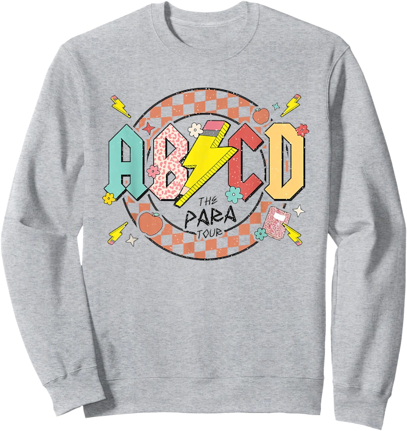 The Para Tour ABCD Pencil Lightning Bolt Parapro End of Year Sweatshirt - Sweatshirt | Ash