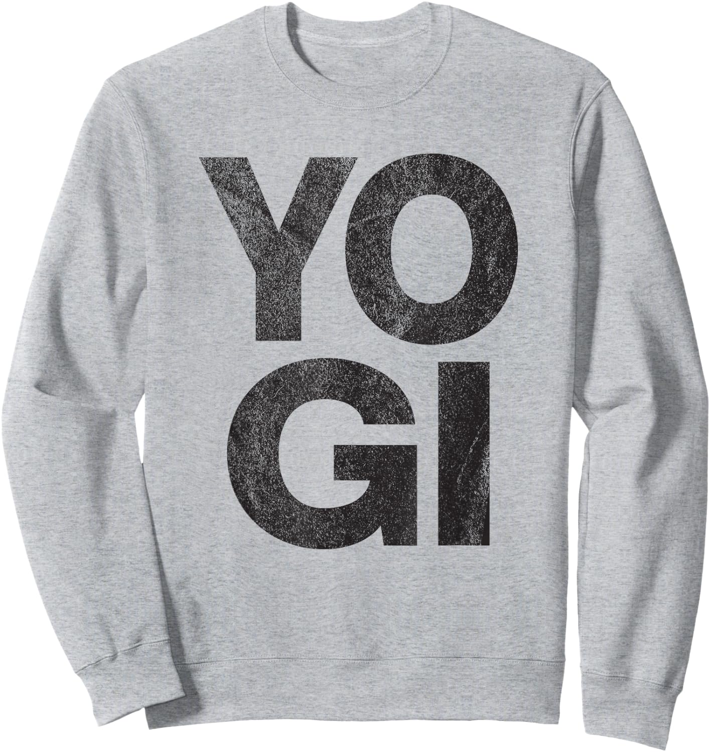 YOGI - distressed retro yoga lover workout gym exercise zen Sweatshirt - Sweatshirt | Ash