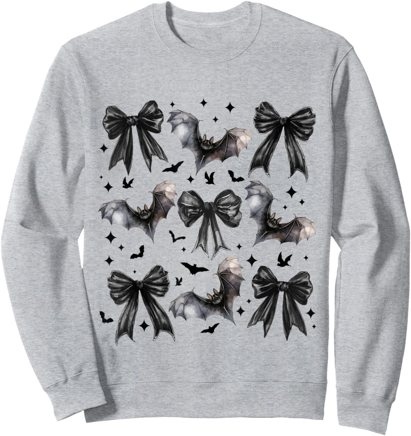 Halloween Bat Coquette Bow Halloween Bat Coquette Bows Women Sweatshirt - Sweatshirt | Ash