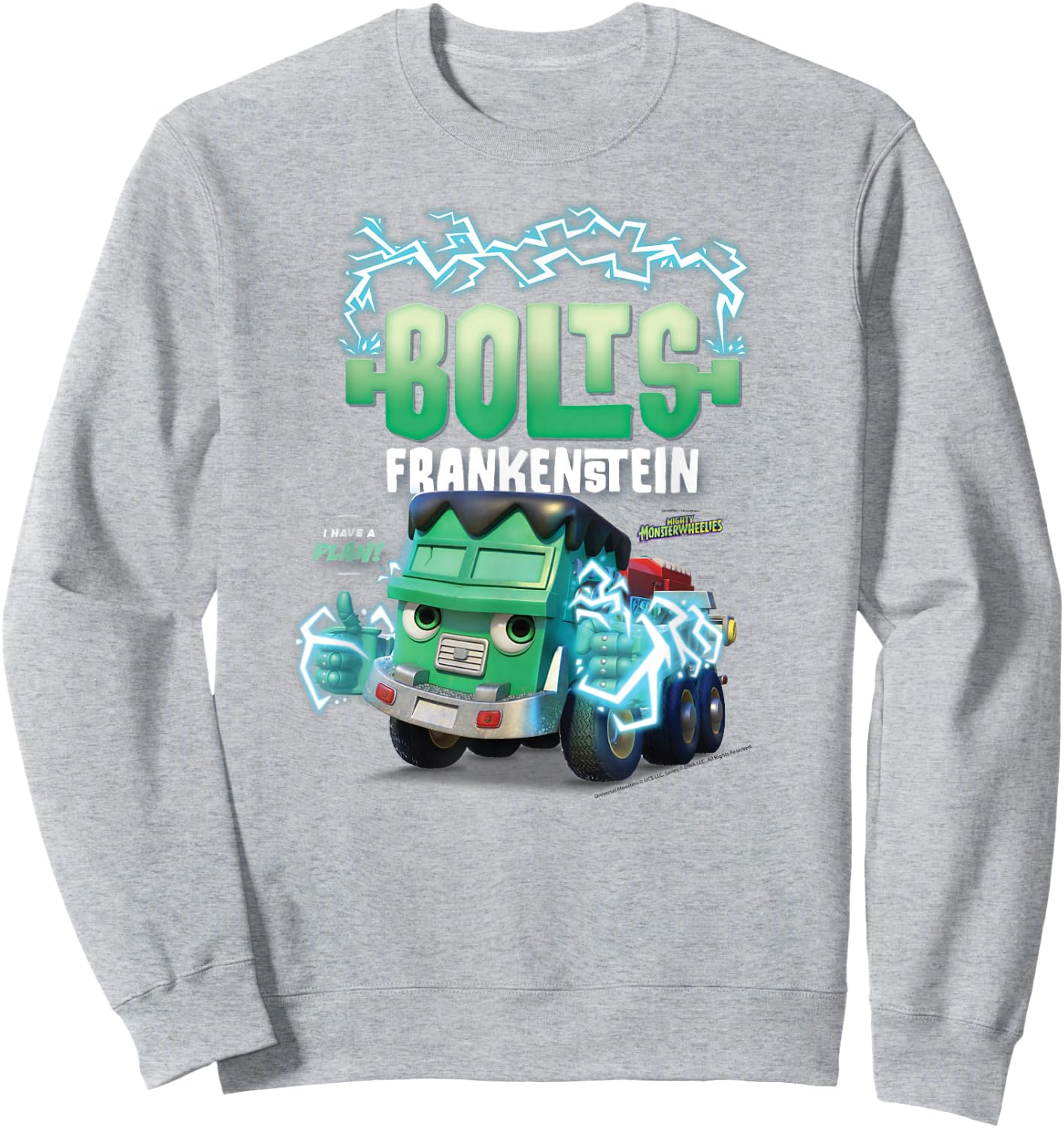 DreamWorks Mighty MonsterWheelies Bolts Frankenstein Sweatshirt - Sweatshirt | Ash