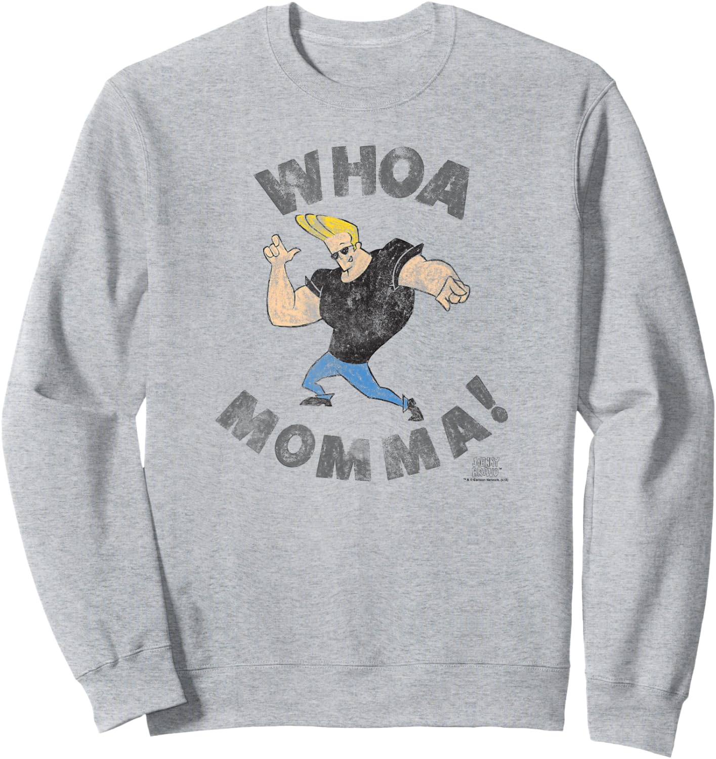 Johnny Bravo Whoa Momma Sweatshirt - Sweatshirt | Ash