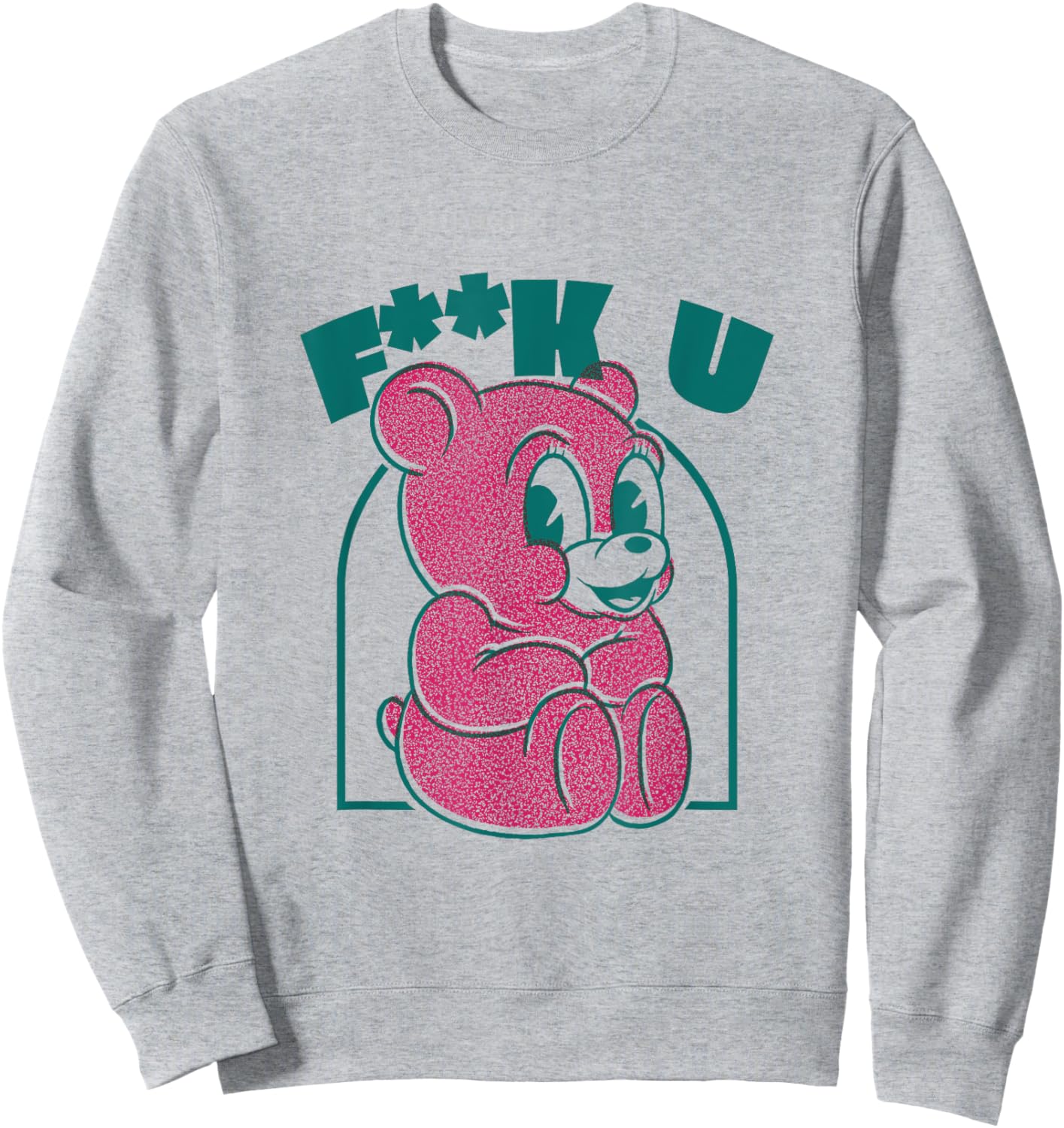 Cute teddy bear Fuck You provocative middle finger Sweatshirt - Sweatshirt | Ash