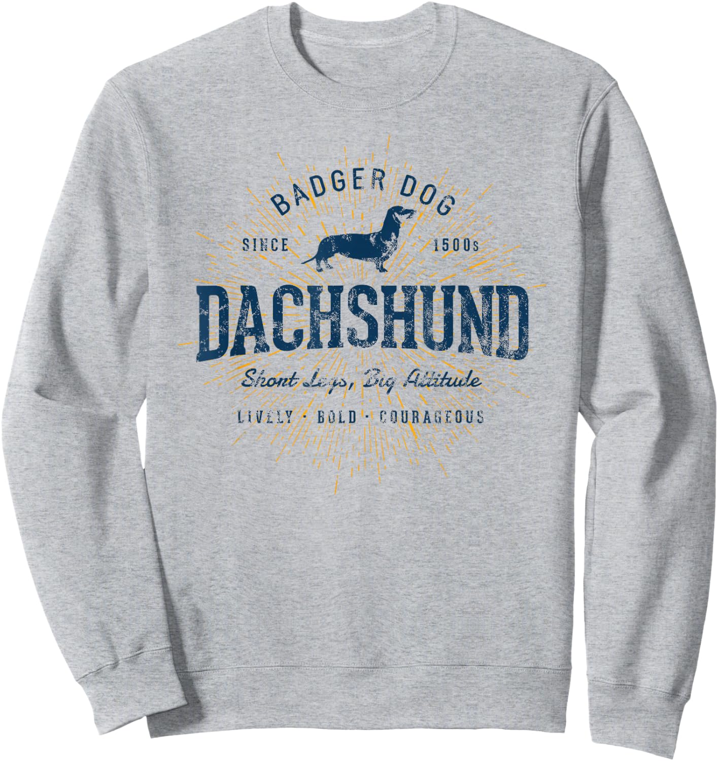 Retro Dachshund Vintage Sweatshirt - Sweatshirt | Ash
