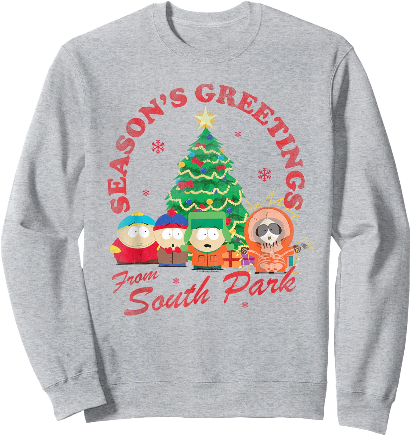 South Park Group Christmas Sweatshirt - Sweatshirt | Ash
