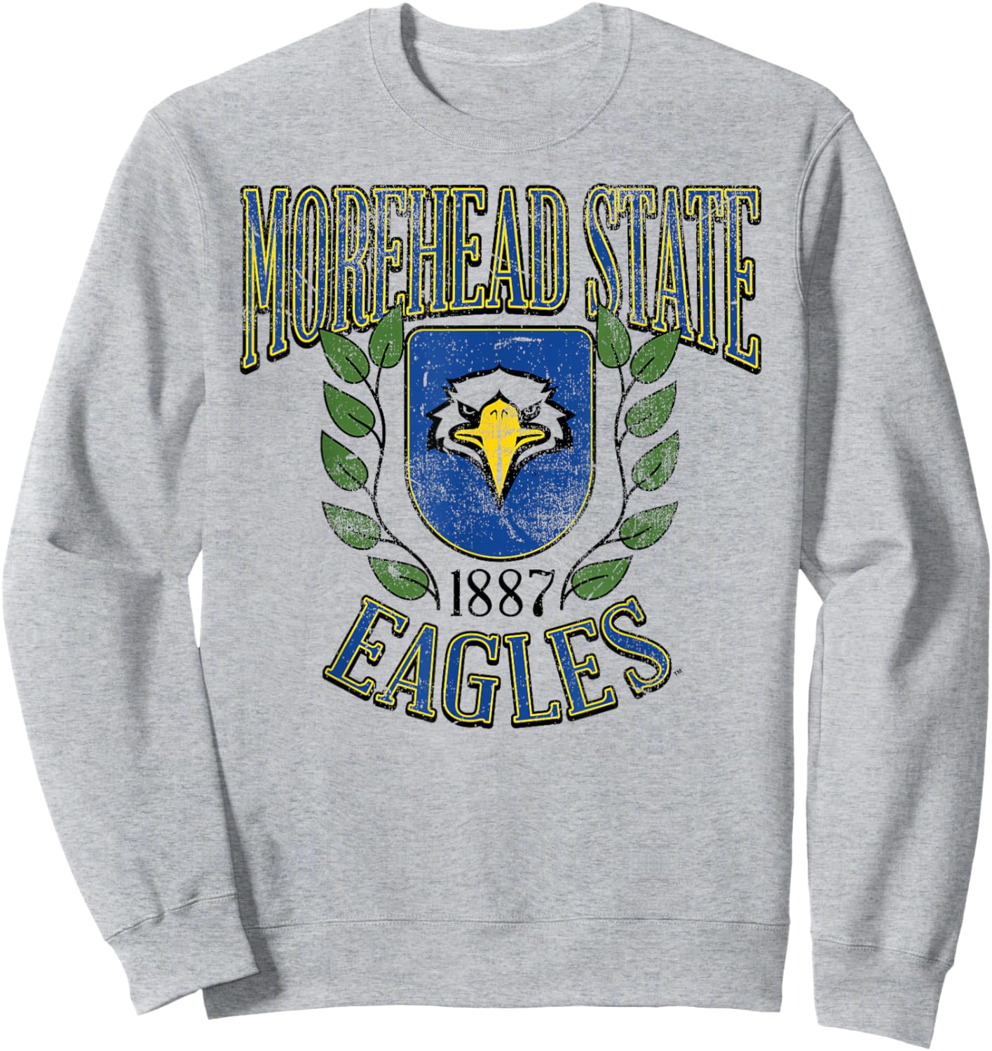 Morehead State Eagles Retro Shield White Officially Licensed Sweatshirt - Sweatshirt | Ash