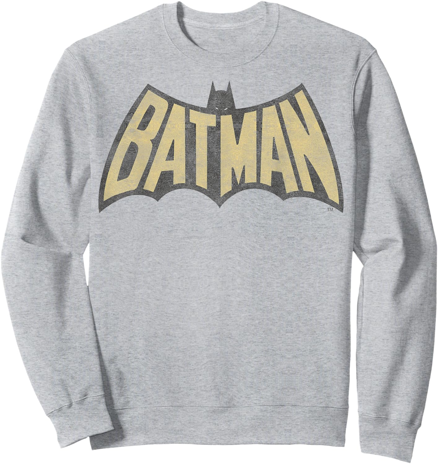 DC Comics Batman Vintage Logo Sweatshirt - Sweatshirt | Ash