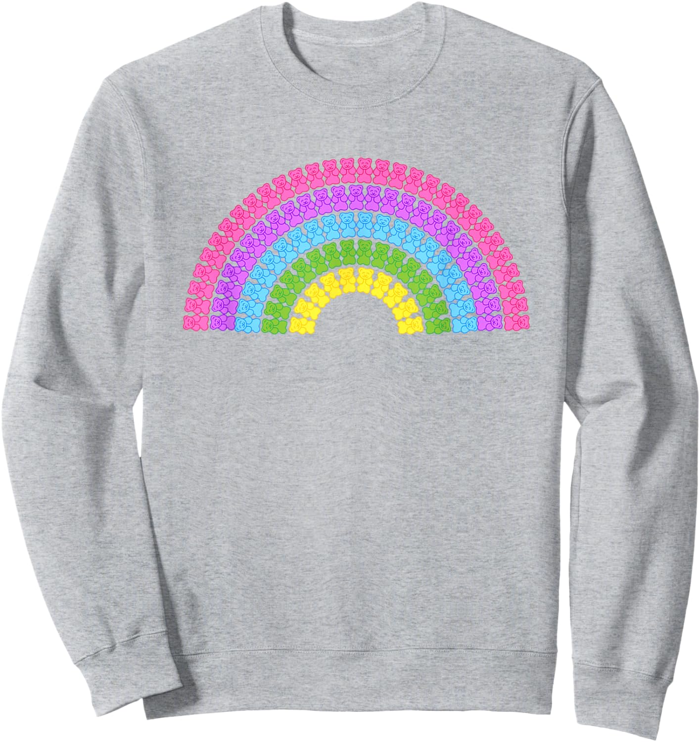 Gummy Bear Rainbow Candy Sweatshirt - Sweatshirt | Ash