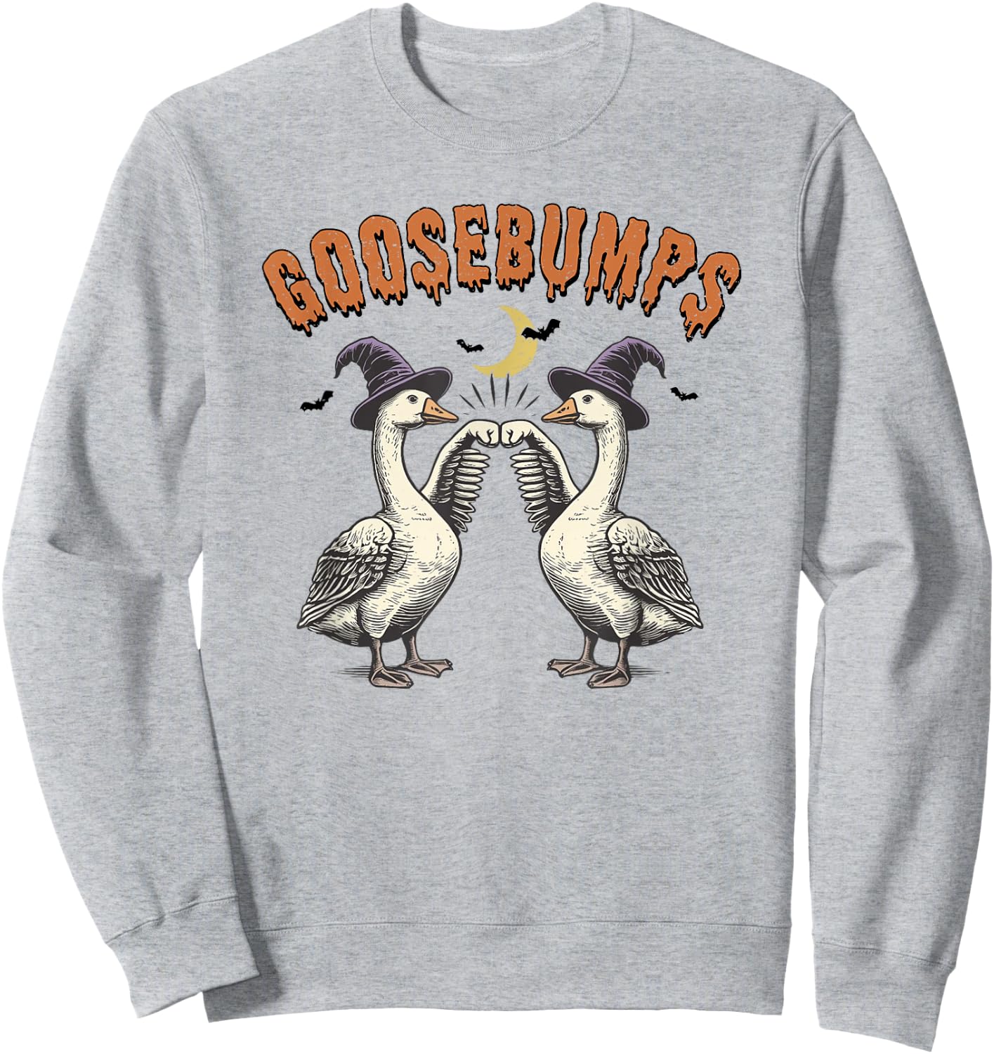 Goosebumps Halloween, Funny Goose Lover, Goose Halloween Sweatshirt - Sweatshirt | Ash