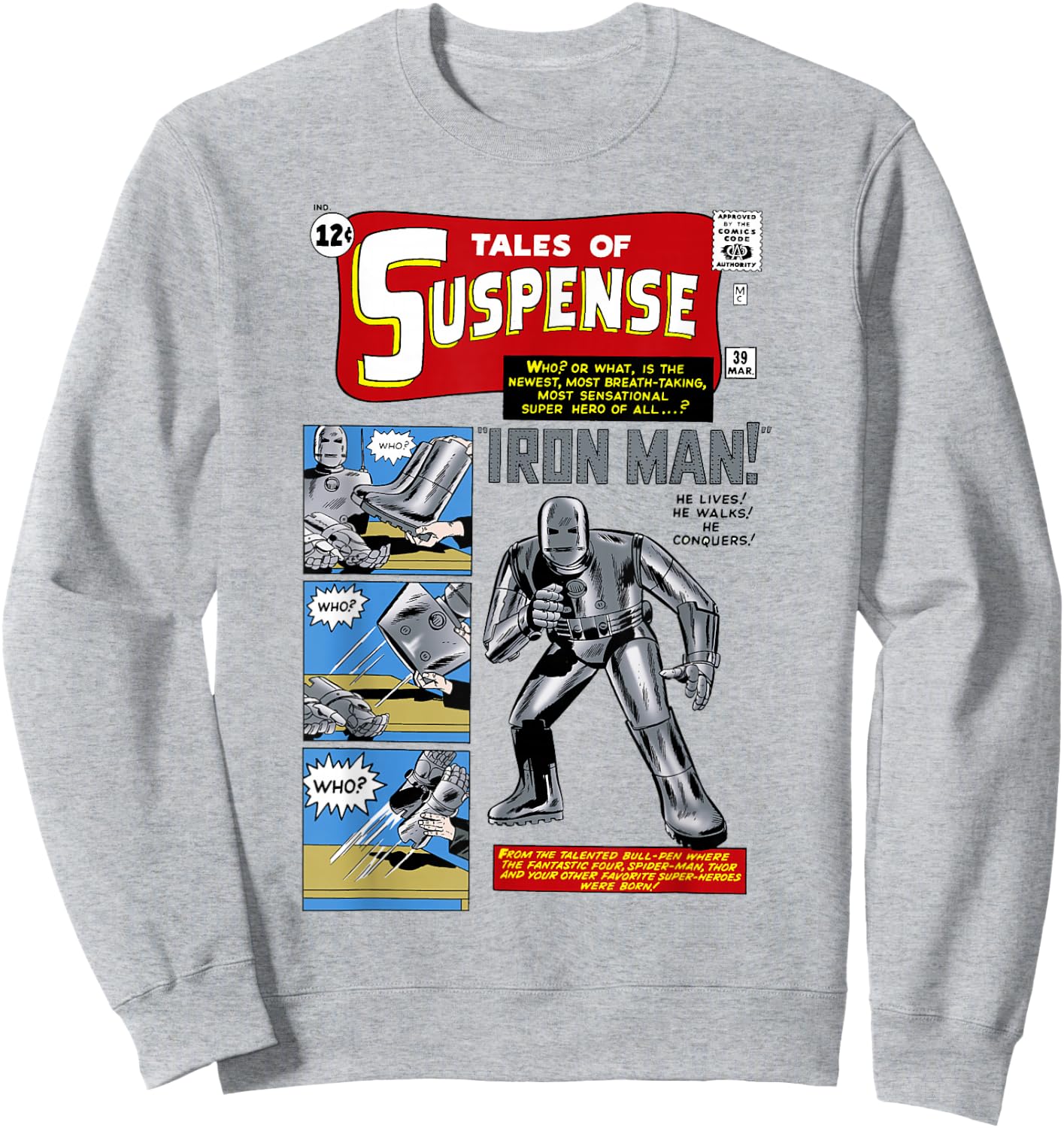 Marvel Avengers Iron Man Tales of Suspense Comic Cover Small Sweatshirt - Sweatshirt | Ash