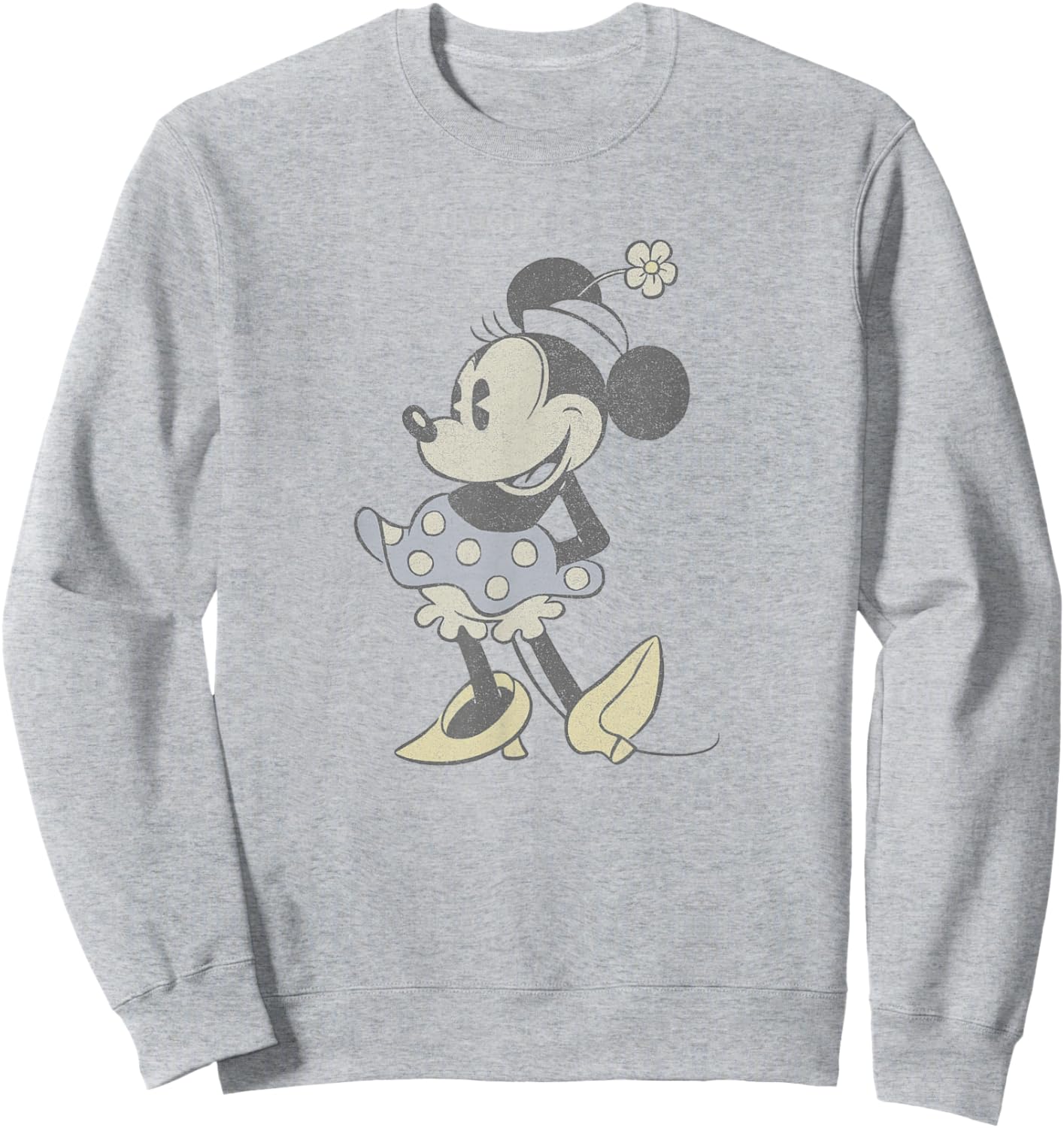 Disney Mickey and Friends Minnie Mouse Portrait Fade Vintage Sweatshirt - Sweatshirt | Ash