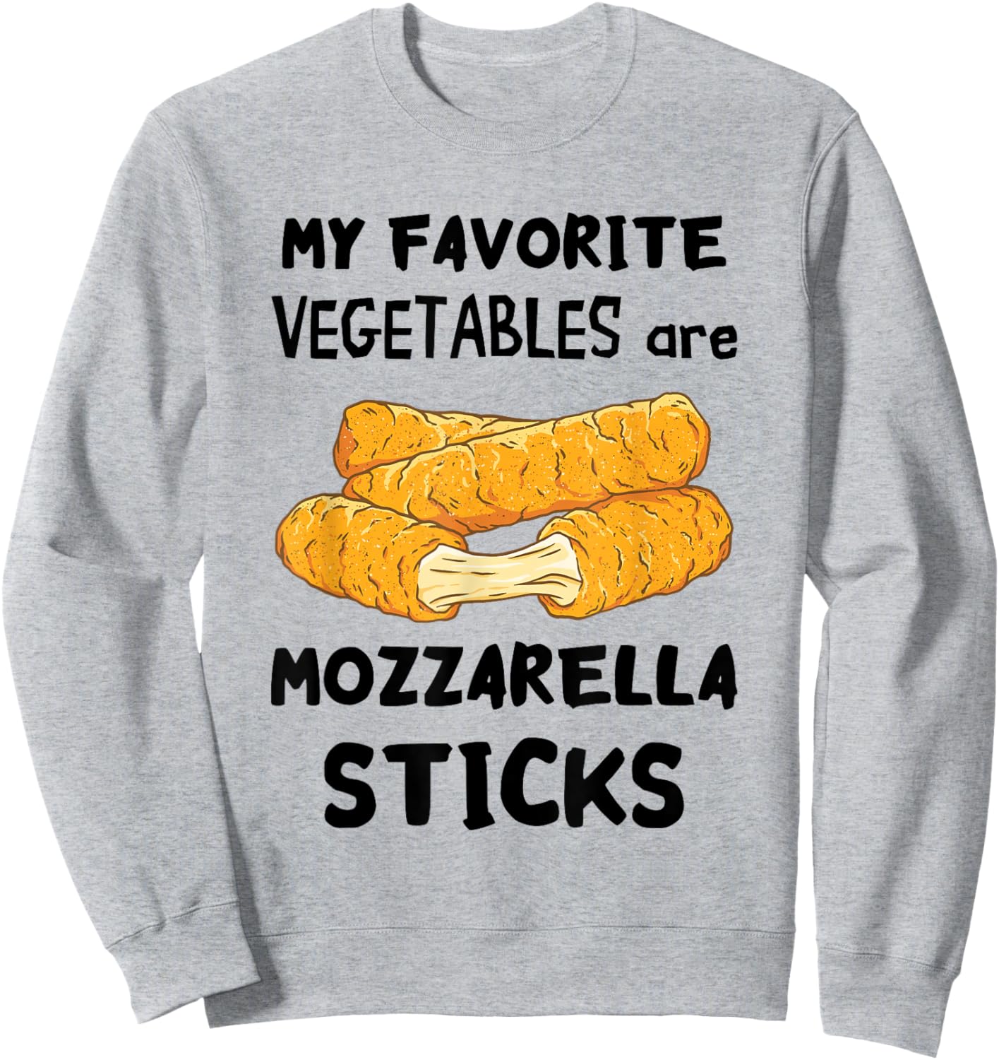 Mozzarella Sticks Melted Cheese Stick Favorite Vegetable Sweatshirt - Sweatshirt | Ash