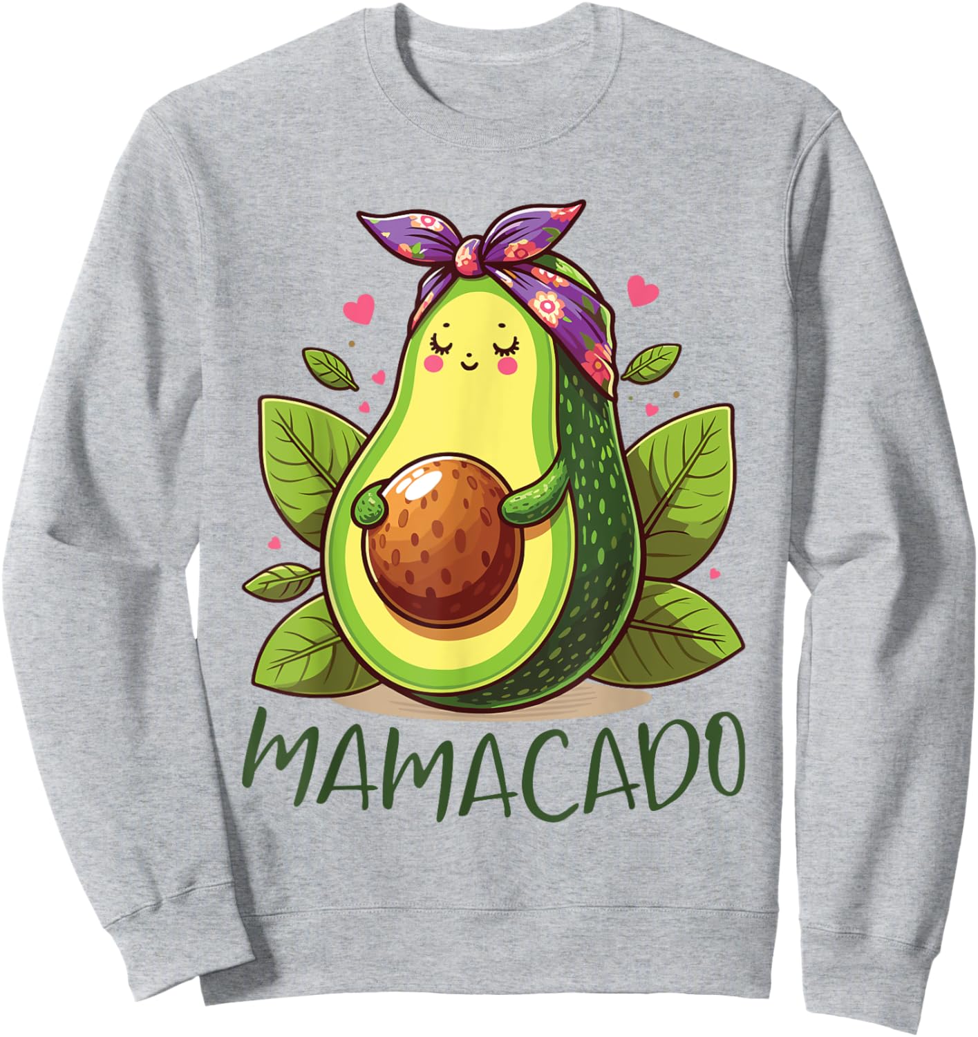Mother's Day Avocado Lover Pregnancy Announcement Mamacado Sweatshirt - Sweatshirt | Ash