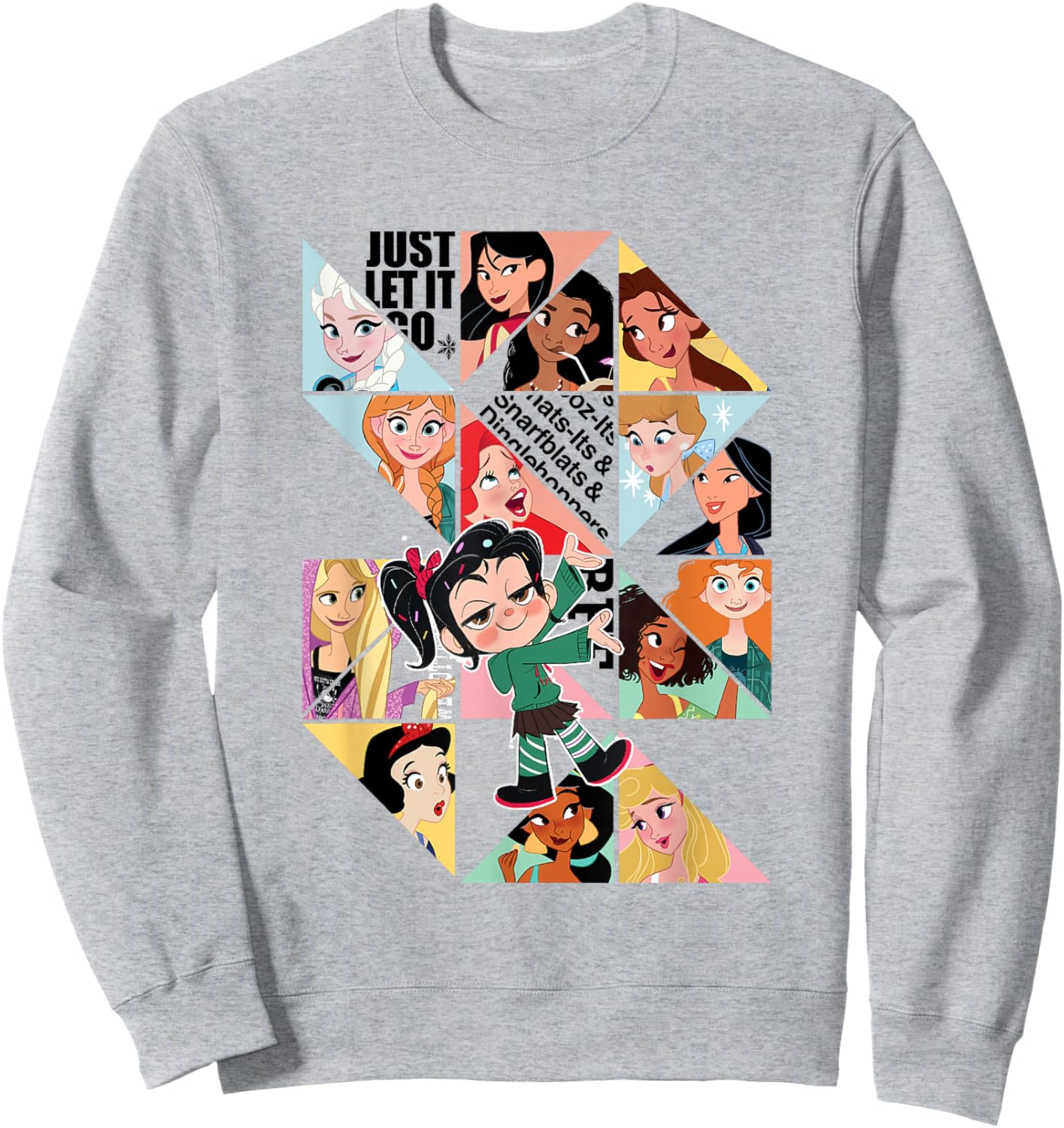 Disney Wreck-It Ralph Vanellope Presents Disney Princesses Sweatshirt - Sweatshirt | Ash