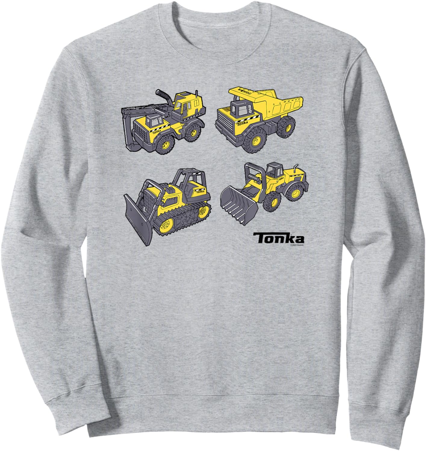 Tonka Construction Types of Trucks Logo Sweatshirt - Sweatshirt | Ash
