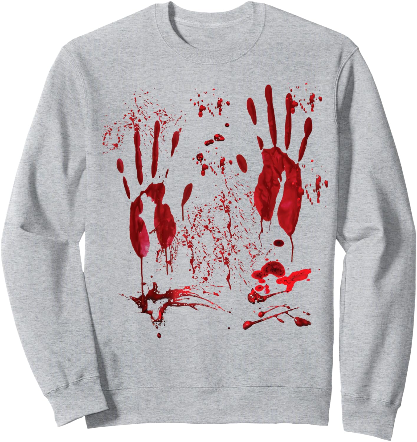 Blood Hands Blood Splatter Halloween Costume Men Women Sweatshirt - Sweatshirt | Ash