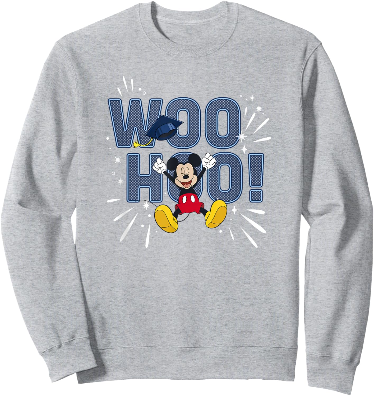 Disney Mickey Mouse Graduation Celebration Woo Hoo! Sweatshirt - Sweatshirt | Ash